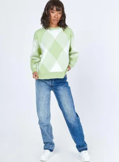 Princess Polly Jasper Sweater  Green Store