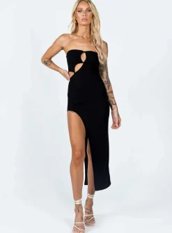 Princess Polly Jaxon Midi Dress  Black Store
