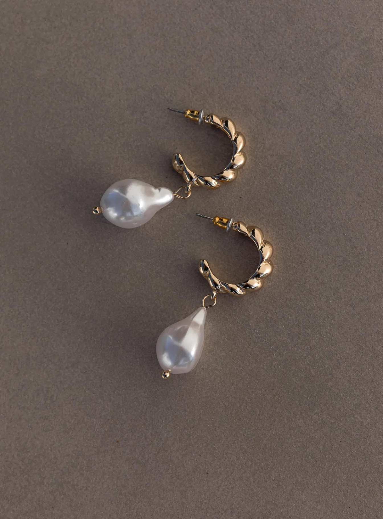Princess Polly Jaxson Pearl Drop Earrings Gold Shop