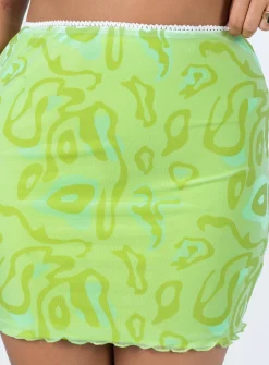 Princess Polly Jayan Mini Skirt  Green Discount