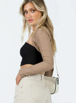 Princess Polly Jaynee Bolero Camel Beige Shop