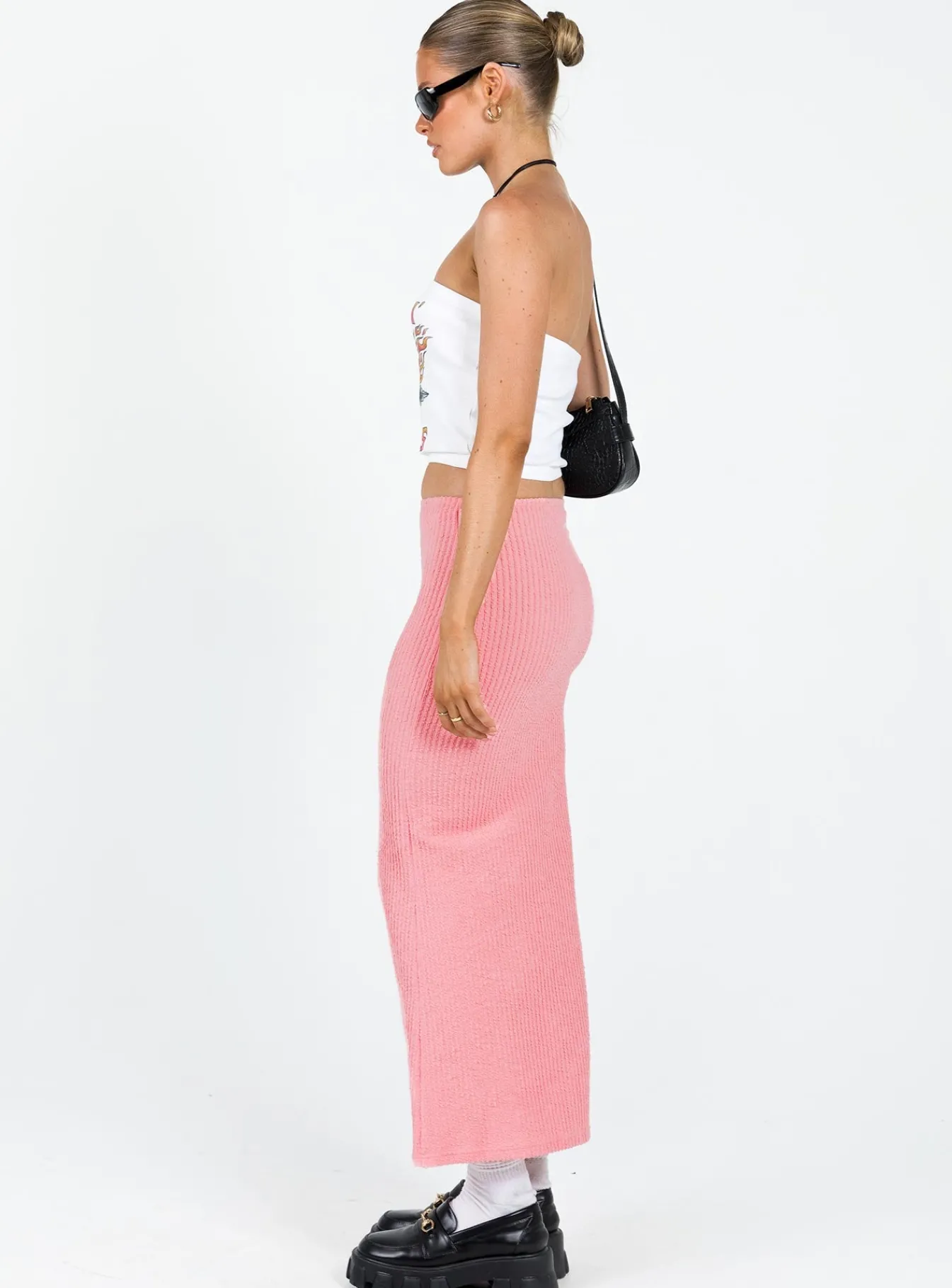 Princess Polly Jaynee Maxi Skirt Pink Discount