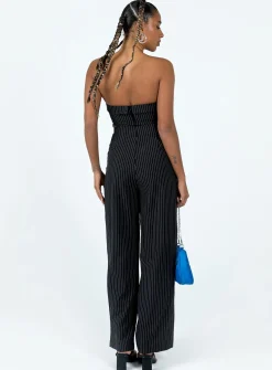 Princess Polly Jemma Jumpsuit  Black Clearance