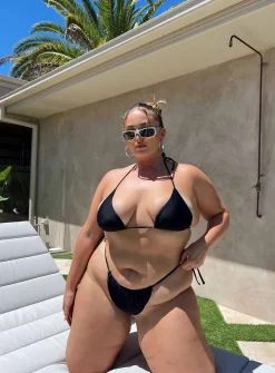 Princess Polly Jenner Bikini Bottomscurve   Black Clearance