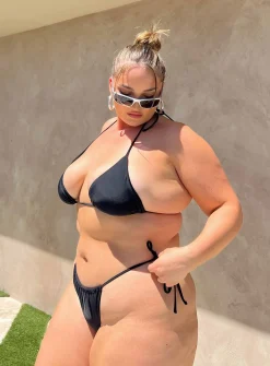Princess Polly Jenner Bikini Bottomscurve   Black Clearance
