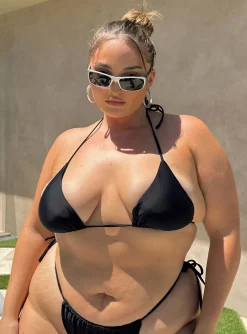 Princess Polly Jenner Bikini Topcurve   Black Cheap