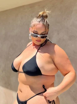 Princess Polly Jenner Bikini Topcurve   Black Cheap