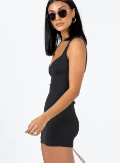 Princess Polly Jenney Mini Dress  Black Flash Sale