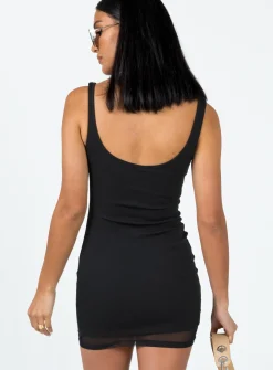Princess Polly Jenney Mini Dress  Black Flash Sale