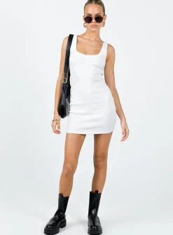 Princess Polly Jenni Mini Dress  White Discount
