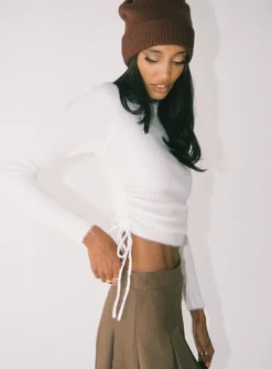 Princess Polly Jesica Sweater  White Cheap