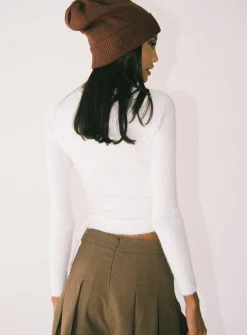 Princess Polly Jesica Sweater  White Cheap