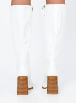 Princess Polly Jessa Boots Mattepu   White Best