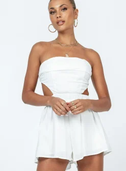 Princess Polly Jessia Romper  White Flash Sale