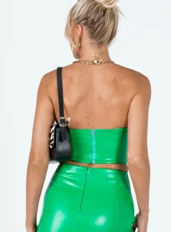 Princess Polly Jessica Pu Bustier  Green Cheap
