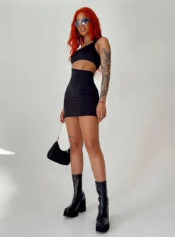 Princess Polly Jessika Mini Dress  Black Sale