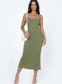 Princess Polly Jesy Maxi Dress Khaki   Green Best Sale