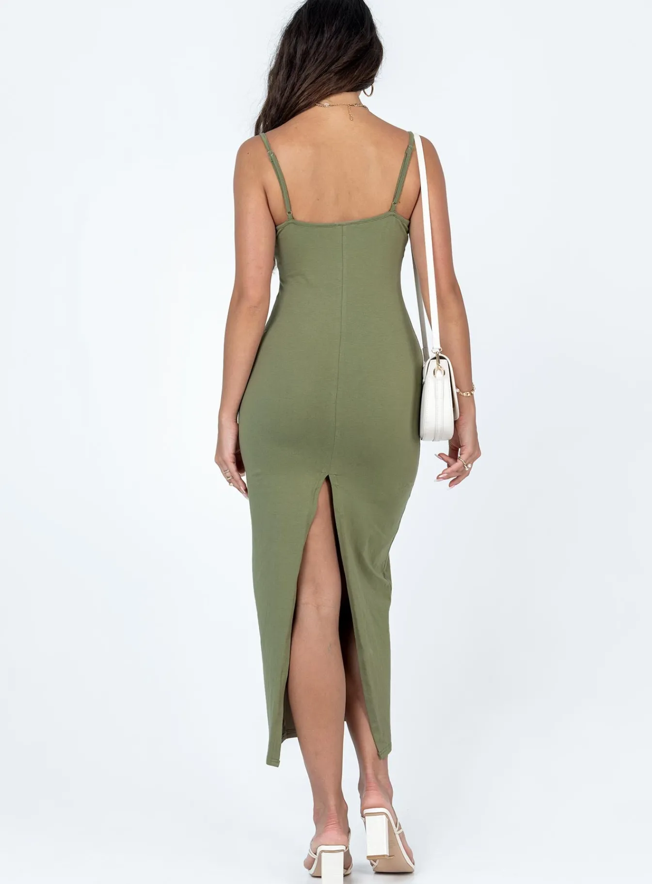 Princess Polly Jesy Maxi Dress Khaki Green Best Sale