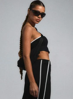 Princess Polly Jgr &Amp; Stn Bianca Boob Tube  Black Shop