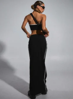 Princess Polly Jgr &Amp; Stn Bianca Maxi Skirt  Black Store
