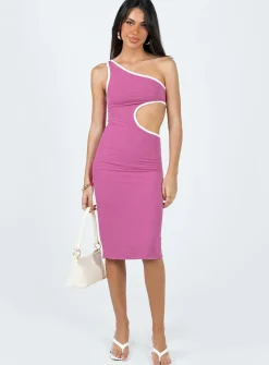 Princess Polly Jgr &Amp; Stn Charlotte Midi Dress Pink Cheap