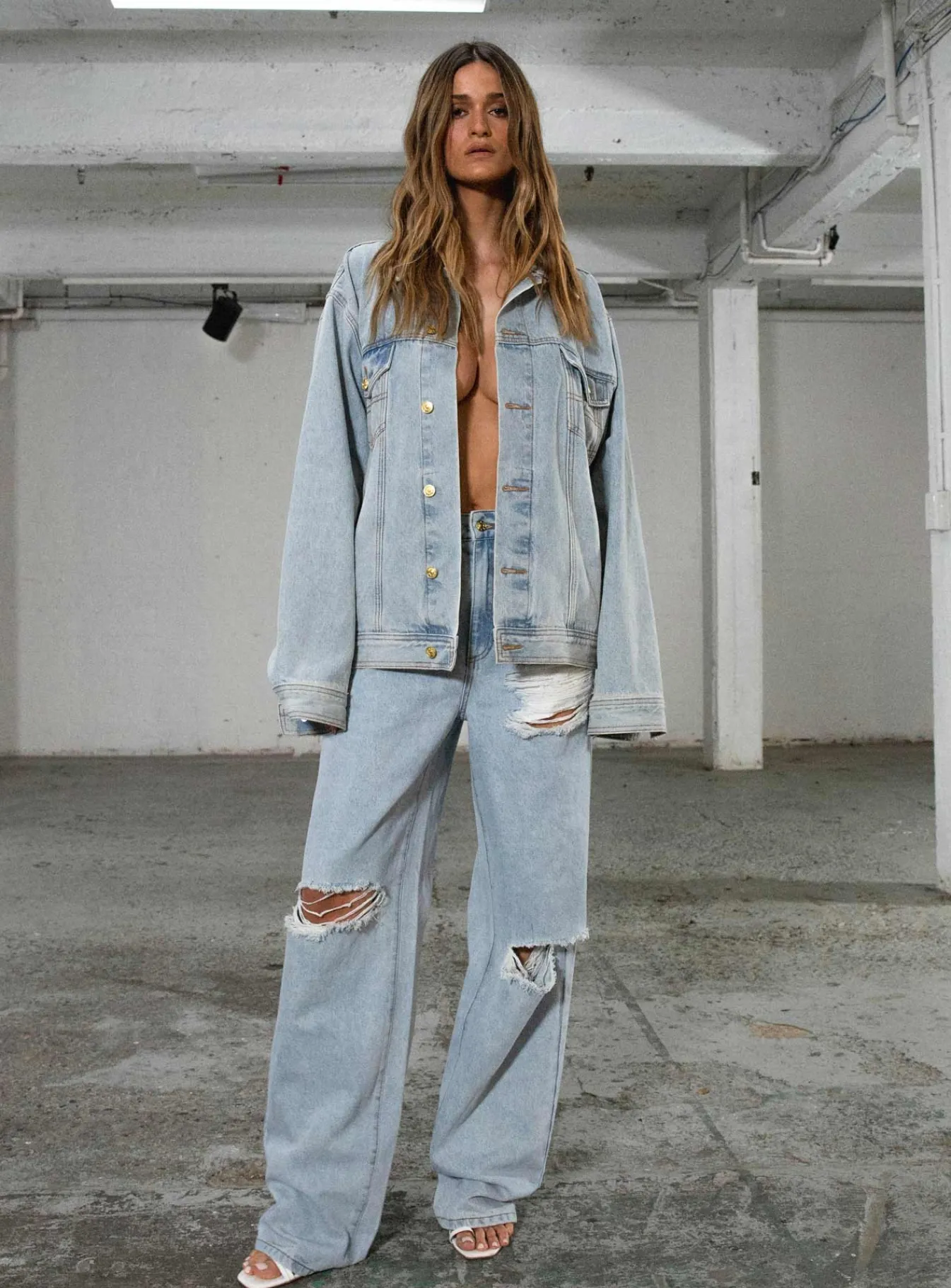 Princess Polly Jgr &Amp; Stn Coyote Wide Leg Jean Vintage Indigo Discount