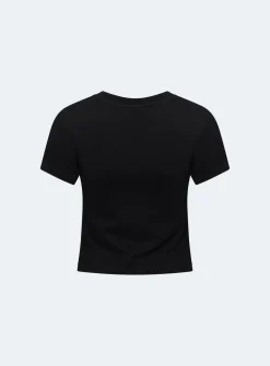 Princess Polly Jgr &Amp; Stn Faster Baby Tee  Black New