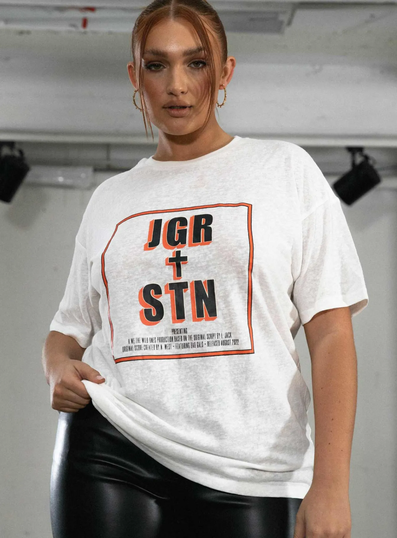 Princess Polly Jgr &Amp; Stn Feat. Oversized Tee White Outlet