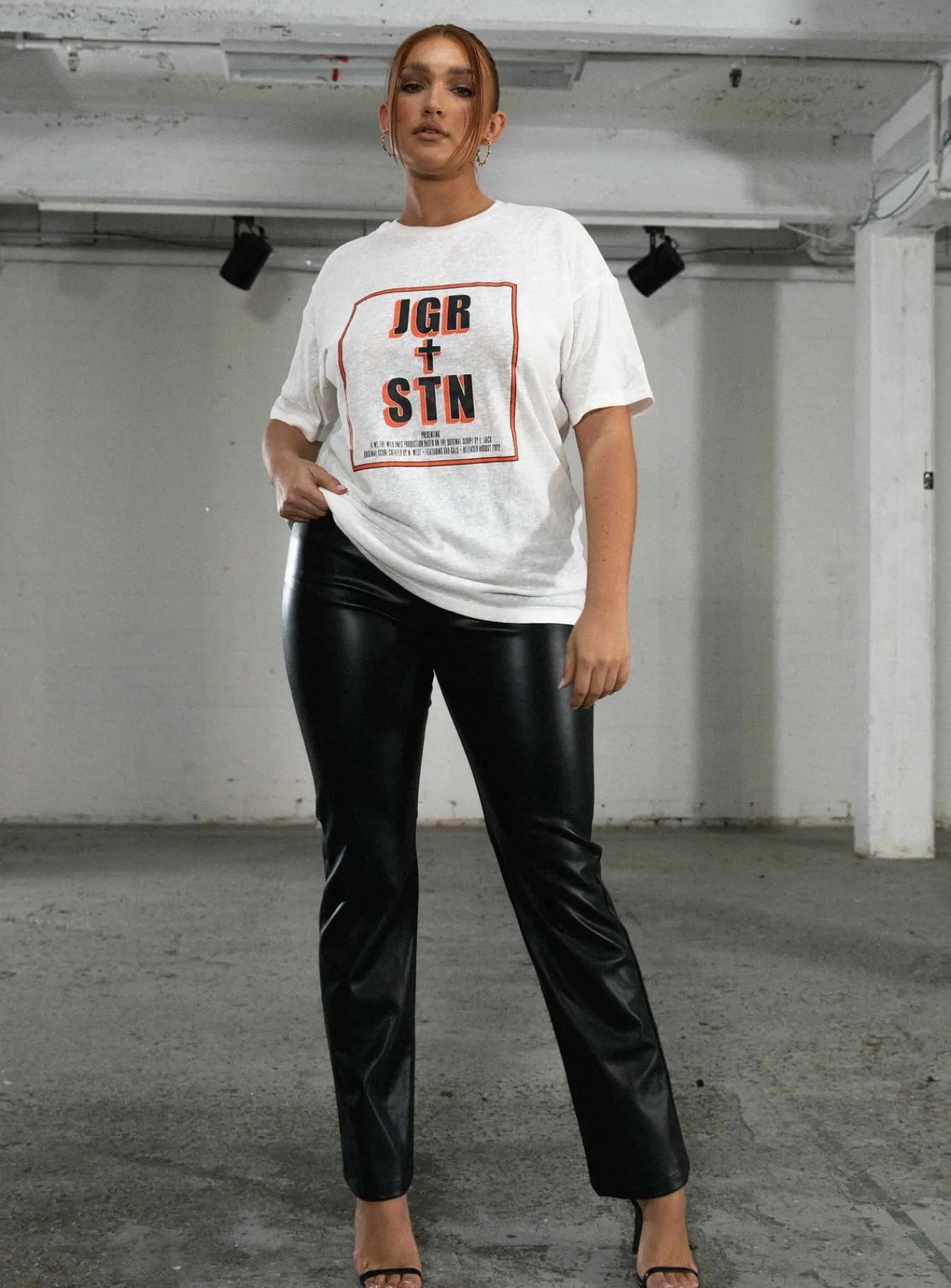 Princess Polly Jgr &Amp; Stn Feat. Oversized Tee White Outlet
