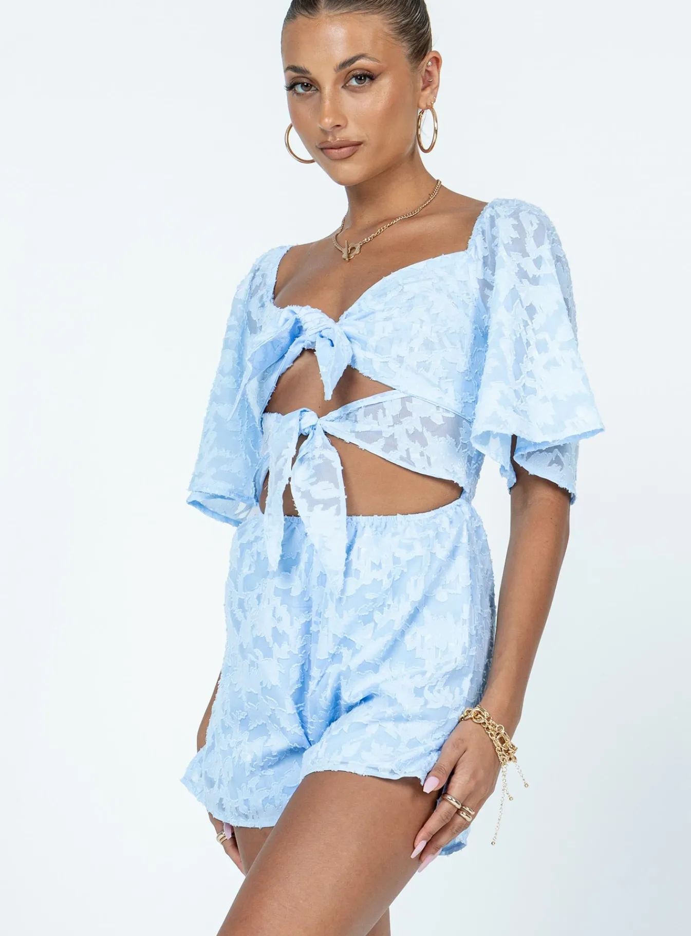 Princess Polly Joa Romper Blue Discount