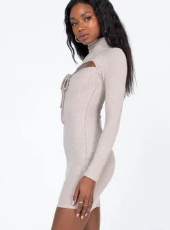 Princess Polly Joanna Mini Dress  Beige Online