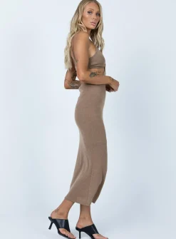 Princess Polly Jocelyn Cut Out Midi Dress  Brown Sale
