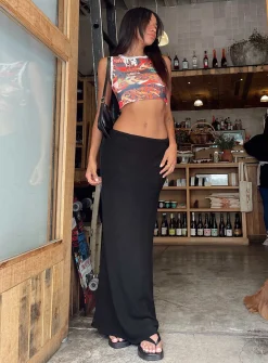Princess Polly Jodie Maxi Skirt  Black Sale