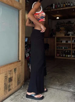 Princess Polly Jodie Maxi Skirt  Black Sale