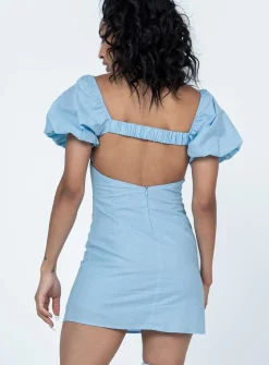 Princess Polly Johan Mini Dress  Blue Cheap