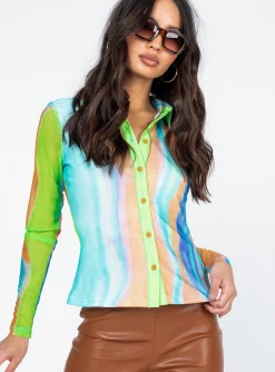 Princess Polly Jolene Long Sleeve Top  Multi Best