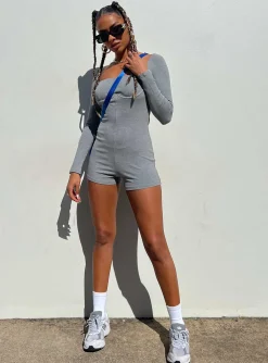 Princess Polly Jolie Romper  Grey Hot