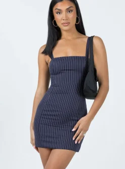 Princess Polly Joni Mini Dress  Navy Discount
