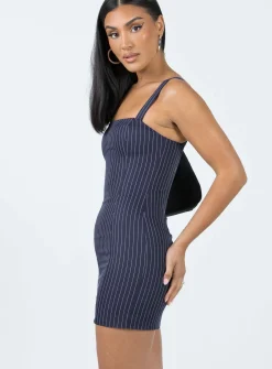 Princess Polly Joni Mini Dress  Navy Discount