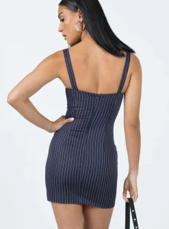 Princess Polly Joni Mini Dress  Navy Discount