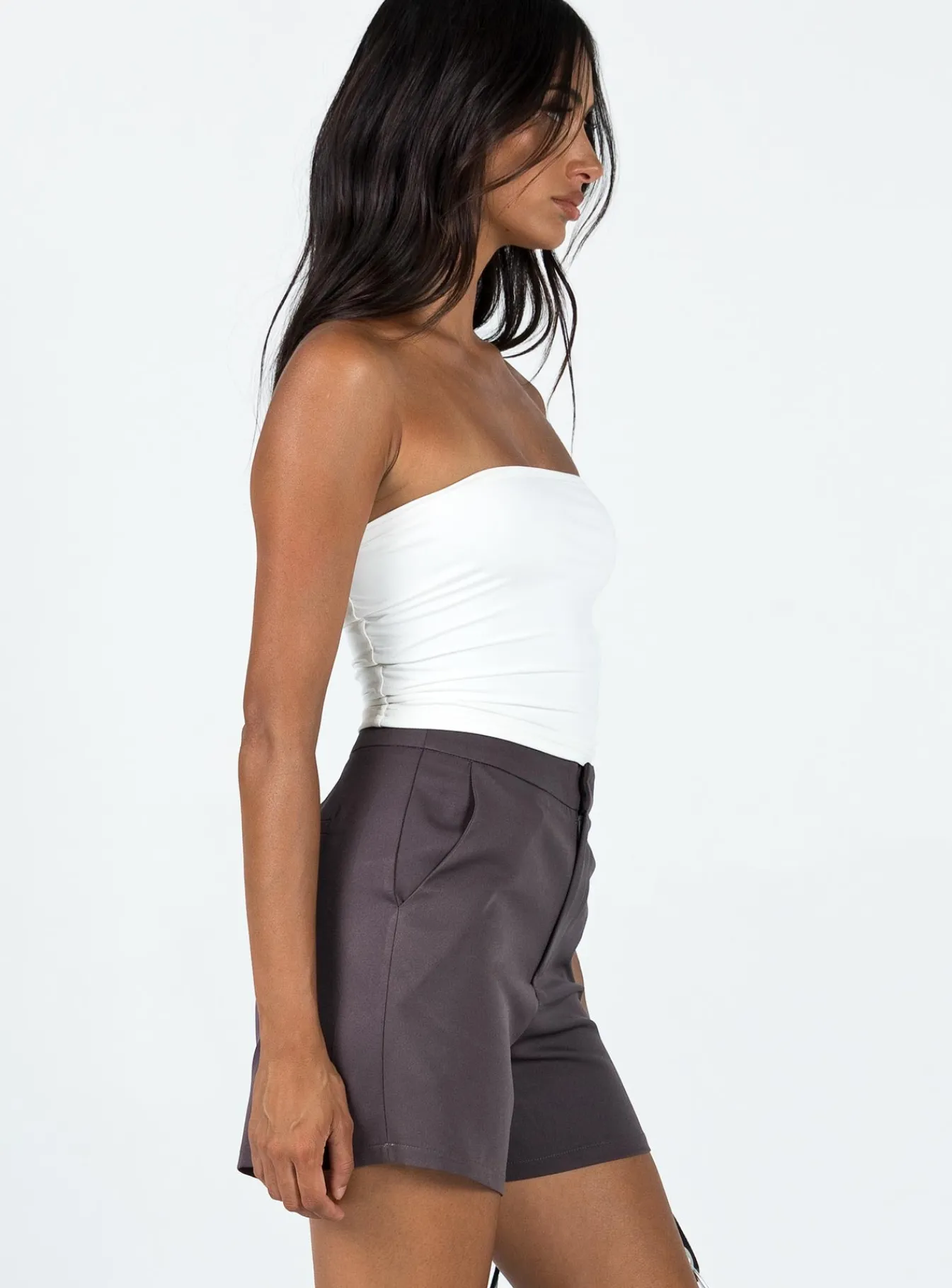 Princess Polly Jonna Shorts Slate Fashion