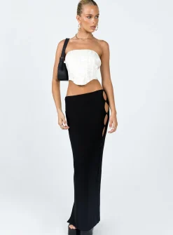 Princess Polly Jordan Knit Midi Skirt Black Shop