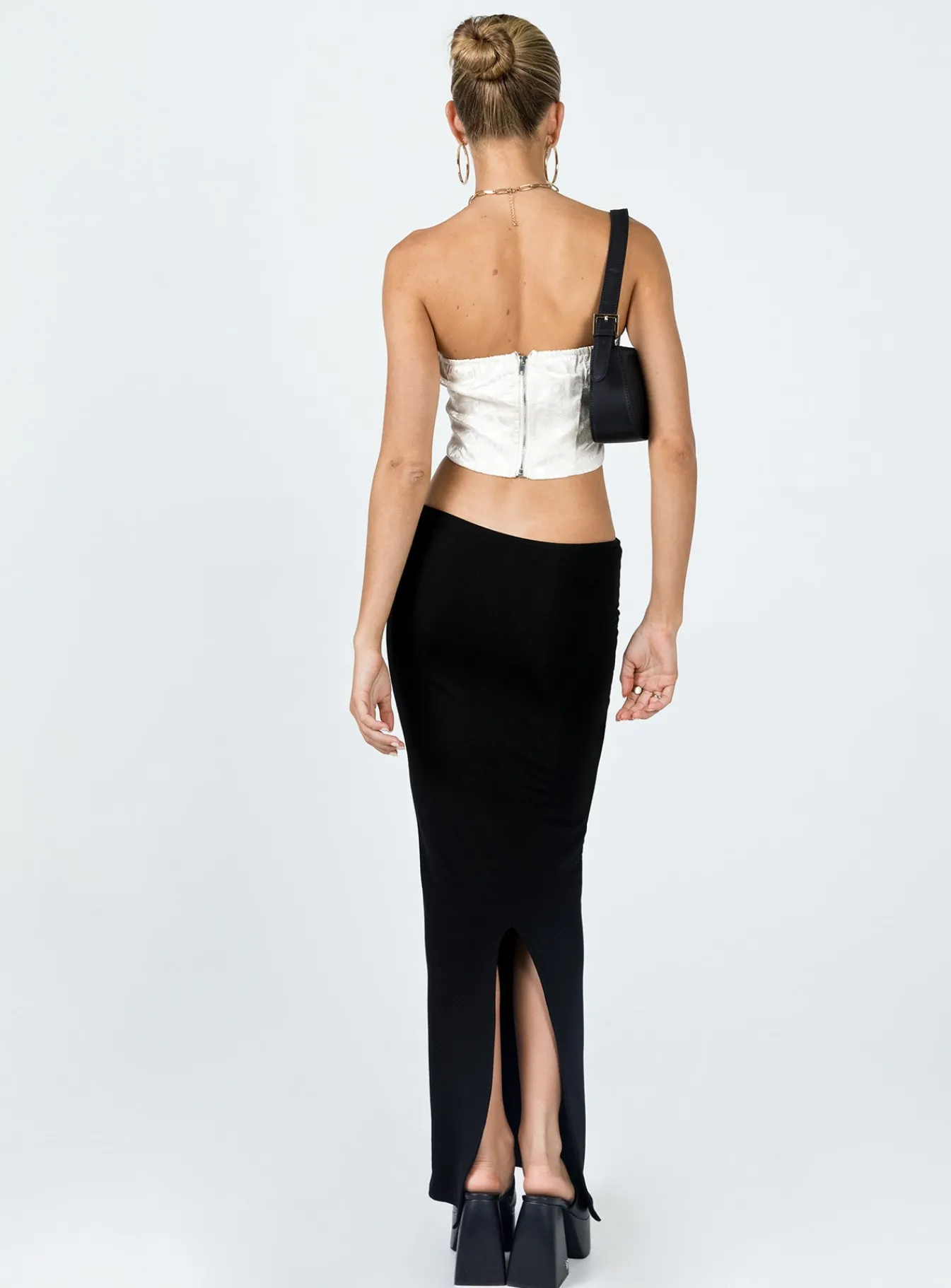 Princess Polly Jordan Knit Midi Skirt Black Shop