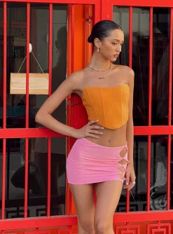 Princess Polly Jorde Knit Mini Skirt Pink Outlet