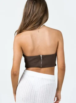 Princess Polly Jordyn Bustier  Brown Discount