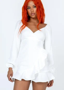 Princess Polly Josephina Mini Dress  White Hot