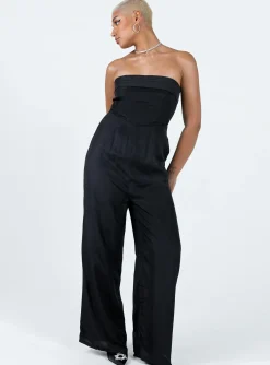 Princess Polly Josia Strapless Jumpsuit  Black Sale