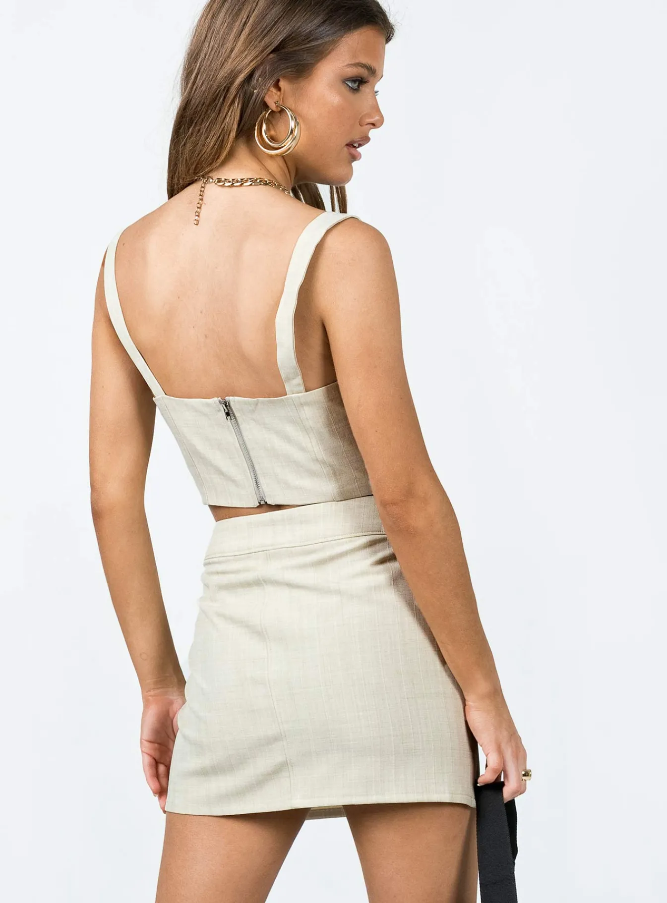 Princess Polly Josie Mini Skirt Beige Sale