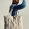 Princess Polly Jovie Nylon Quilted Tote  Beige Best Sale