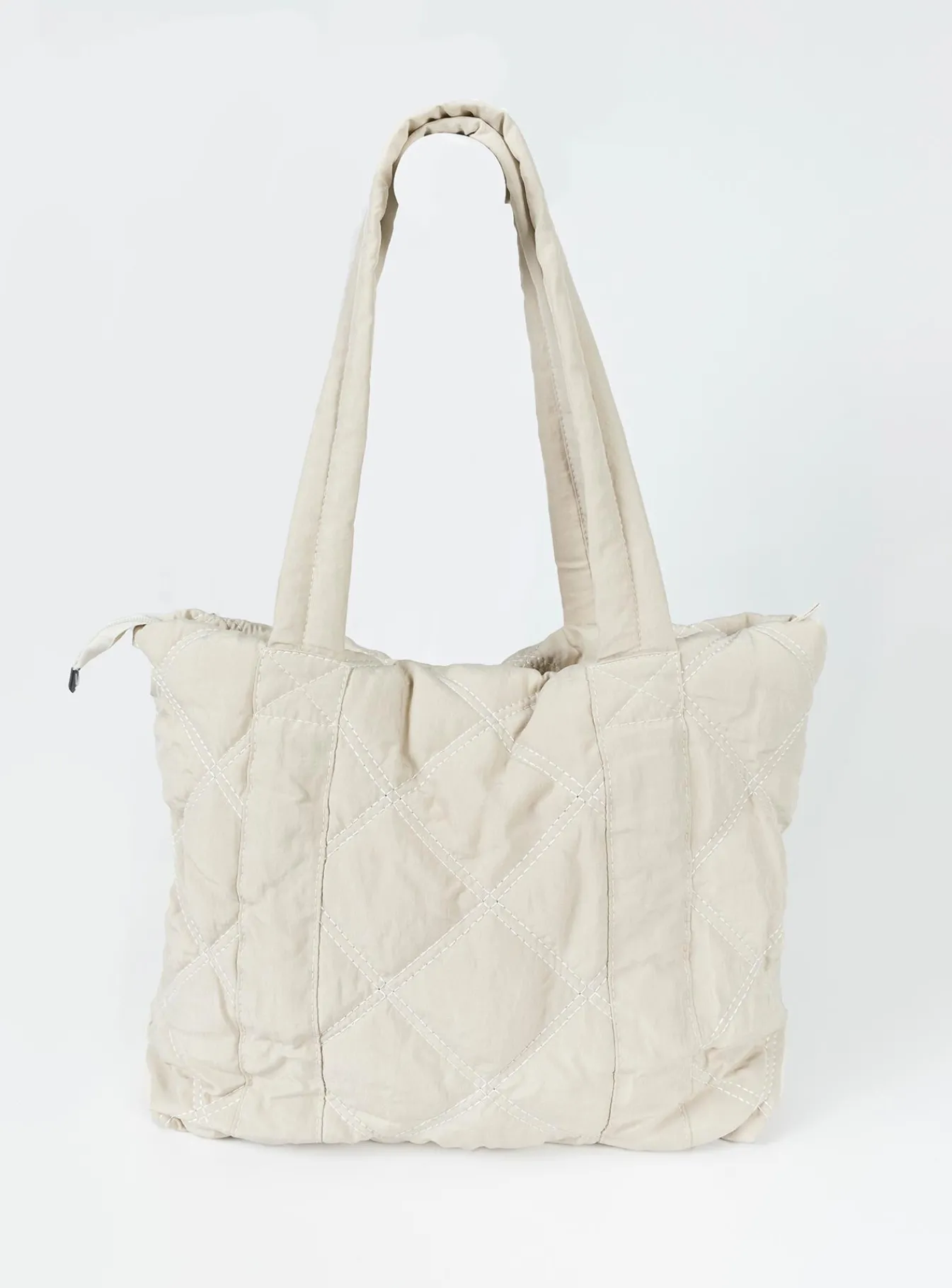 Princess Polly Jovie Nylon Quilted Tote Beige Best Sale